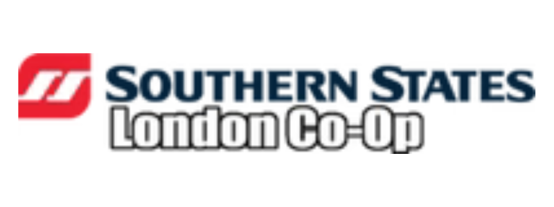 Southern States London Co-op logo with a red emblem beside navy Southern States lettering and outlined London Co-op text on a white background.